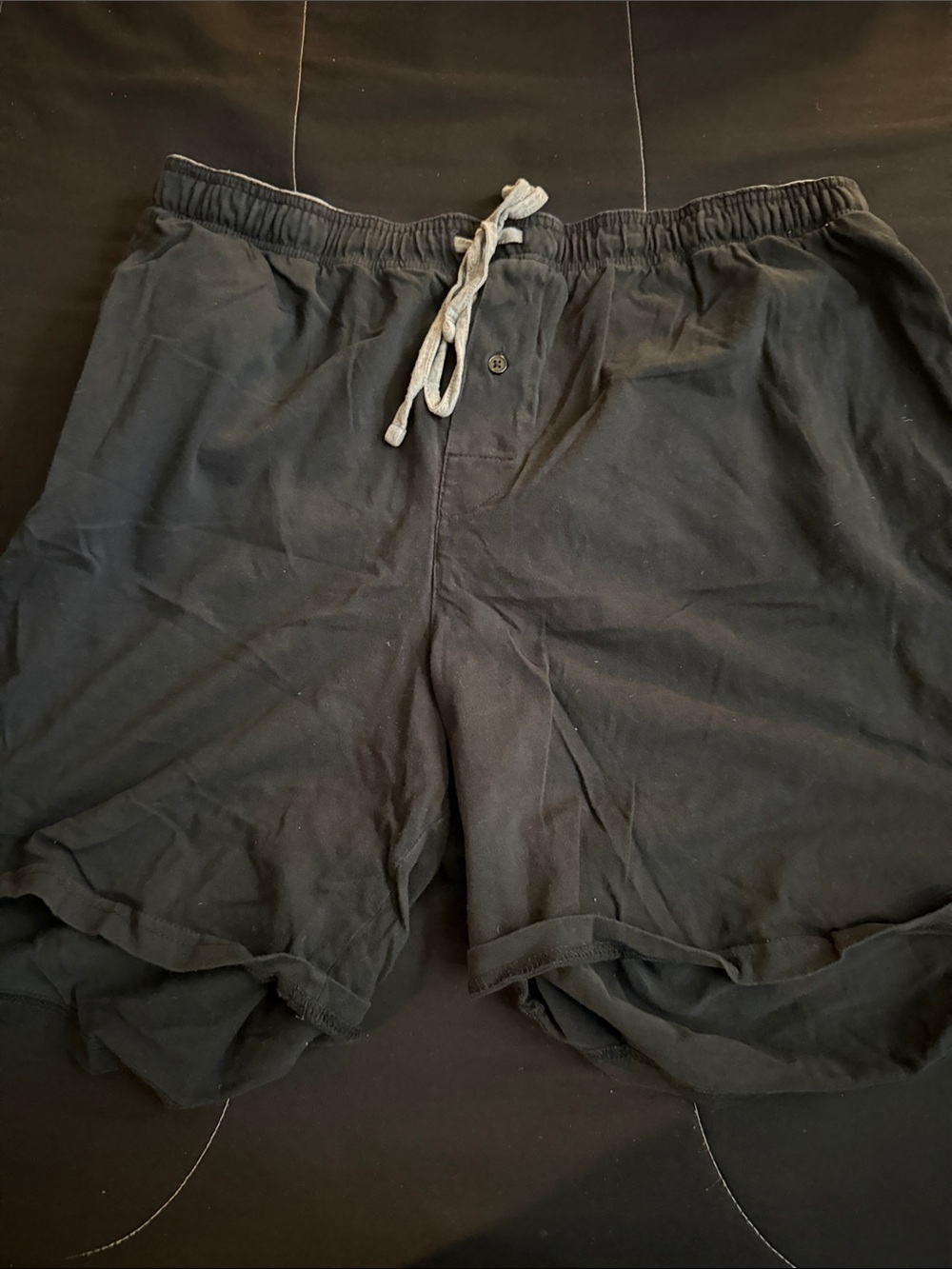 Men's Black Athletic Shorts with Drawstring